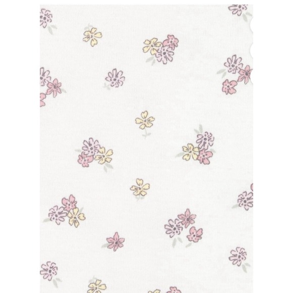 Carter's Baby Girl Bodysuit Set of 3, Yellow Pink And White 03-6 Months - Picture 4 of 6